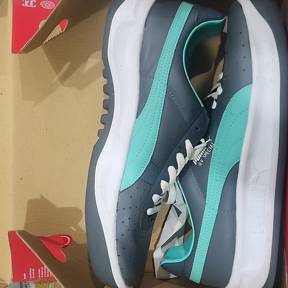 Puma Teal and Dark Gray Sneakers